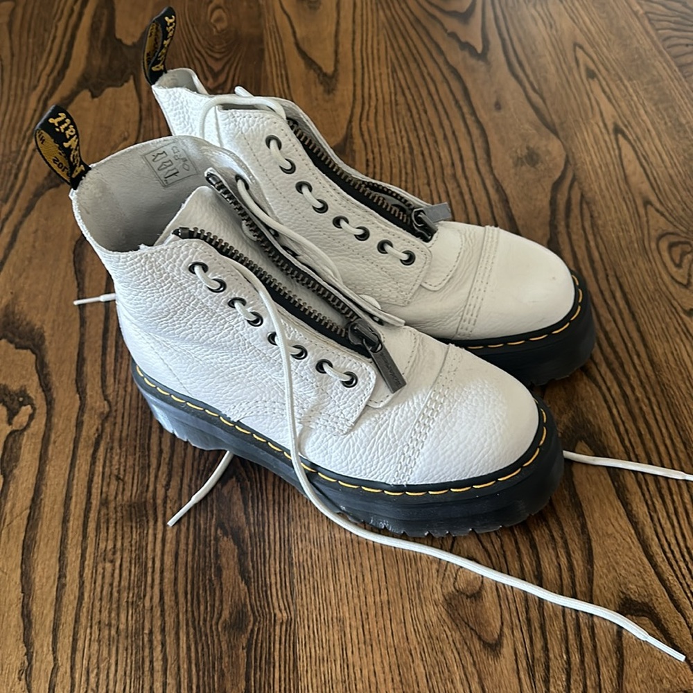 Dr Martens Platform White Sinclair Boot (Worn Onc… - image 3